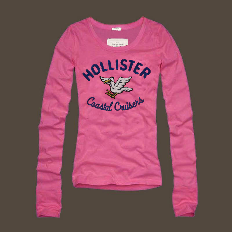 Hollister Mujeres De Cuello Redondo Largo Remera HCO4767